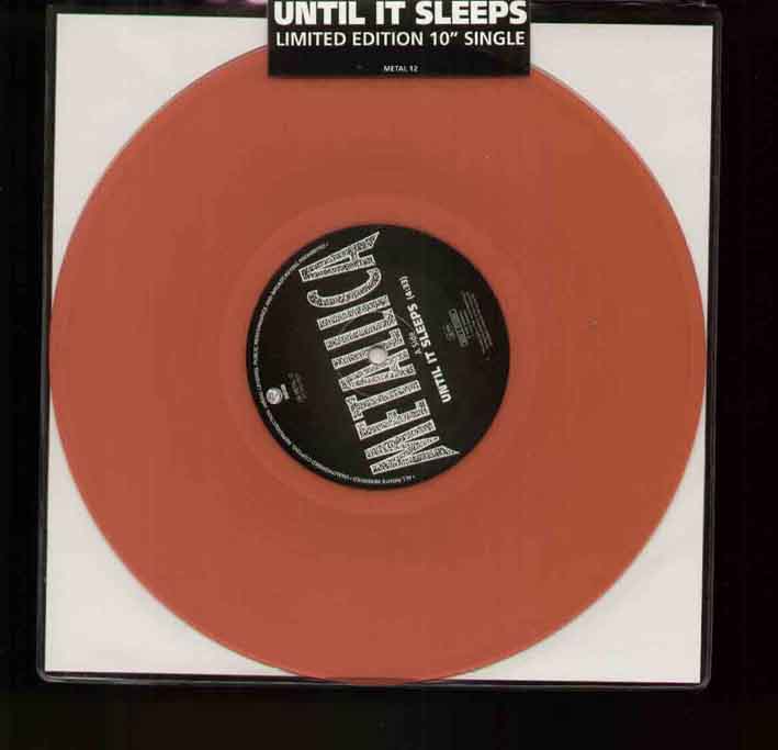 METALLICA - UNTIL IT SLEEPS NEW UNPLAYED LTD 3 TRACK RED VINYL - 10 inch