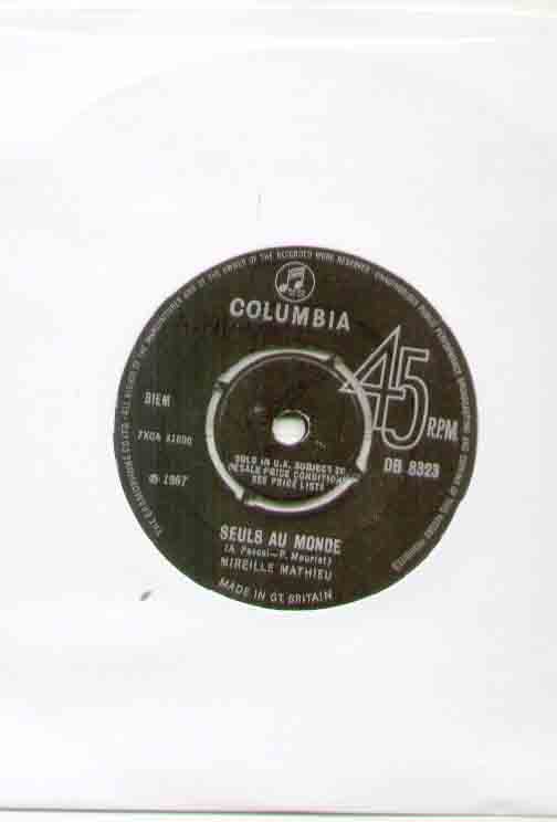 Mireille Mathieu Seuls+Au+Monde 7''