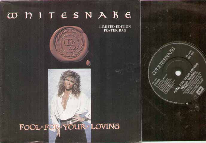 WHITESNAKE - FOOL FOR YOUR LOVING POSTER PICTURE SLEEVE 89 - 7inch (SP)