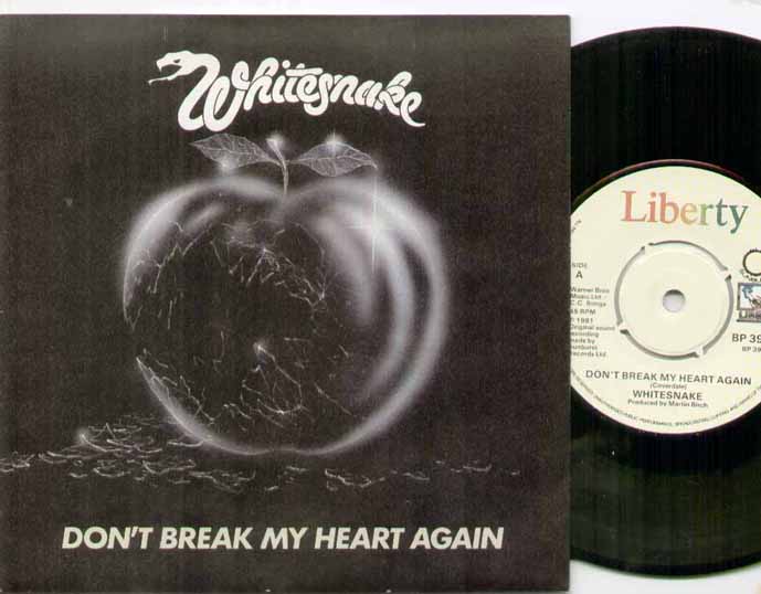 WHITESNAKE - DON'T BREAK MY HEART AGAIN PICTURE SLEEVE 81 - 7inch (SP)