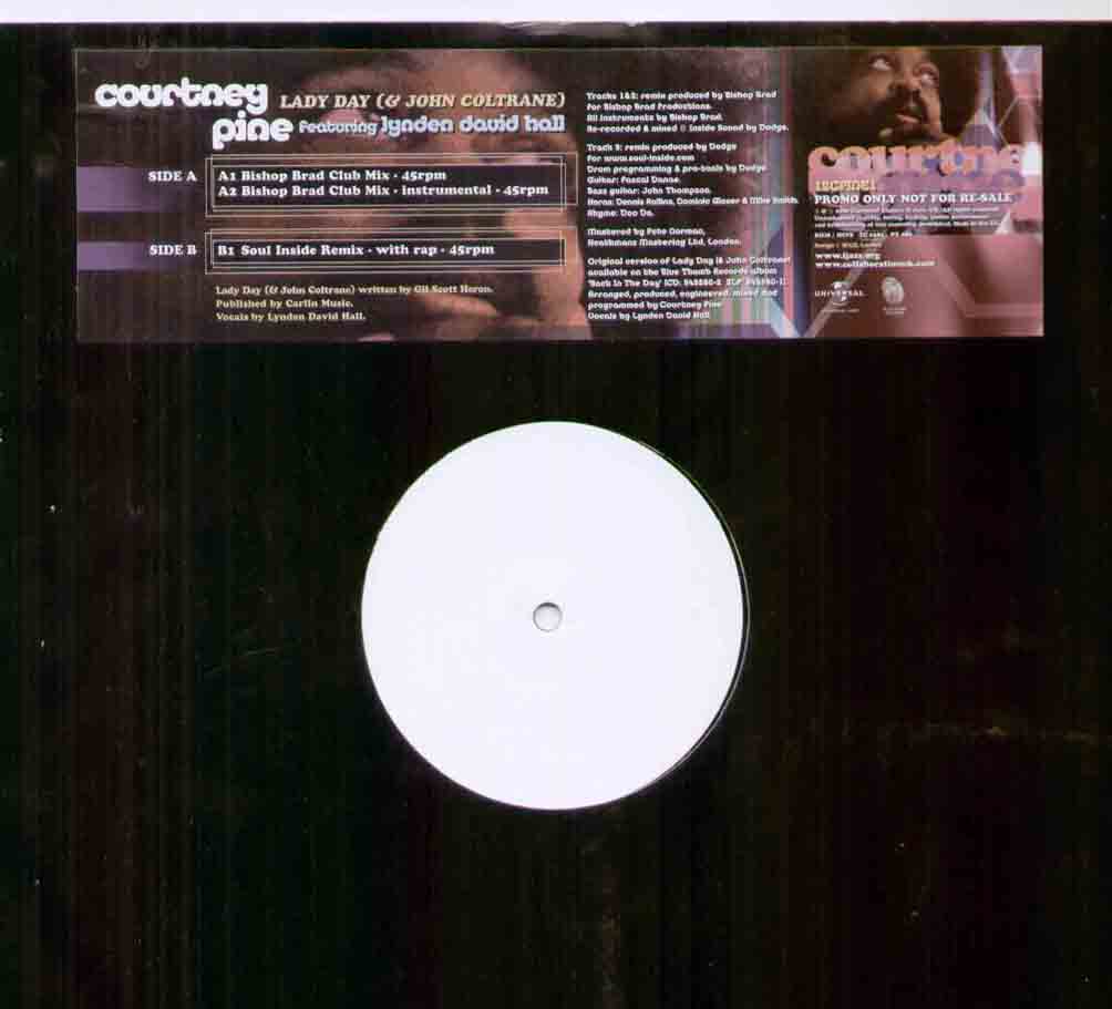 COURTNEY PINE - LADY DAY 3 TRK WHITE LABEL PROMO - Maxi 45T