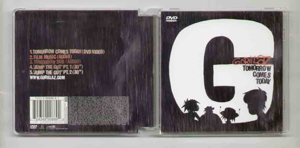 GORILLAZ - TOMORROW COMES TODAY UNPLAYED ORIGINAL 5 TRK DVD SINGLE - DVD