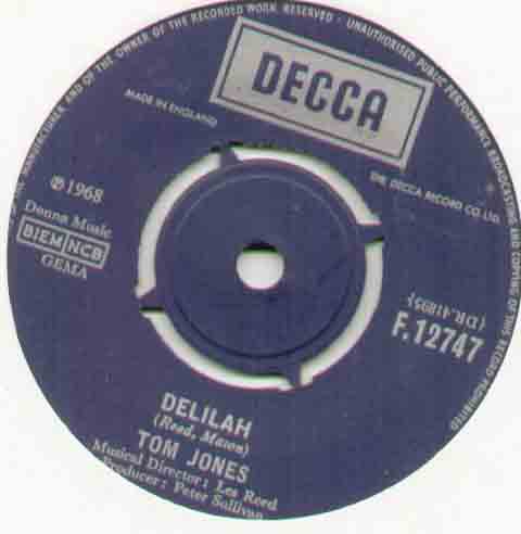 Tom Jones Delilah 7''
