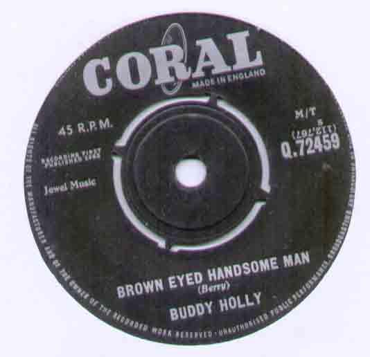 Buddy Holly Brown+Eyed+Handsome+Man 7''