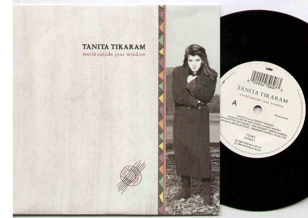 TANITA TIKARAM - WORLD OUTSIDE YOUR WINDOW NEW UNPLAYED B/W FOR ALL THESE YEARS - 45T (SP 2 titres)