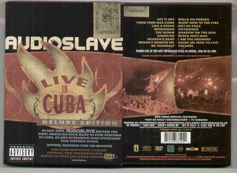AUDIOSLAVE - LIVE IN CUBA SPECIAL EDITION WITH BONUS CD IN NICE PACK - DVD