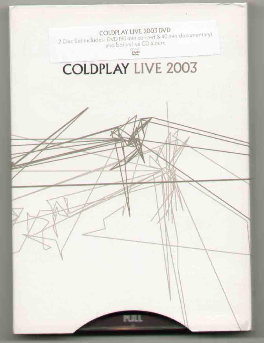 COLDPLAY - LIVE 2003 RARE LIMITED EDITION 2 DISC SET WITH LIVE CD ALBUM HOUSED IN UNIQUE OPENING DRAW PACKAGE - DVD