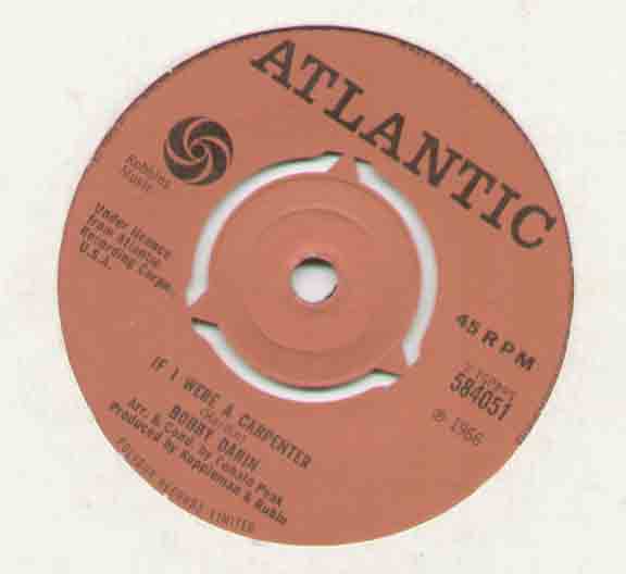 BOBBY DARIN - IF I WERE A CARPENTER 1966 B/W RAININ - 7inch (SP)
