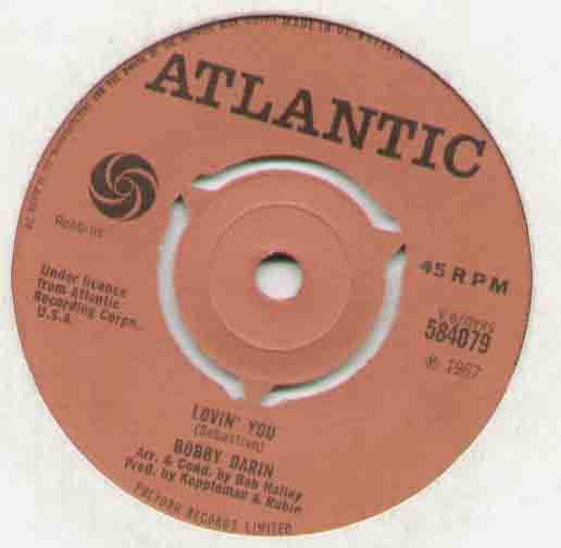 BOBBY DARIN - LOVIN YOU 1967 DISC LIGHT MARKS PLAYS OK B/W AMY - 7inch (SP)