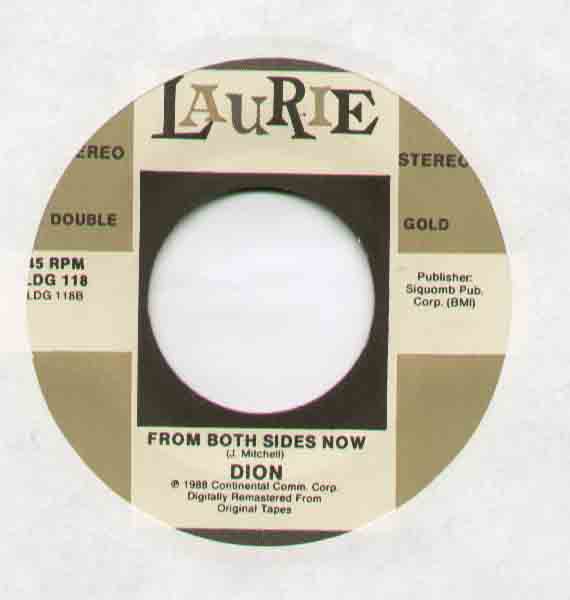 DION - FROM BOTH SIDES NOW REISSUE B/W ABRAHAM MARTIN AND JOHN - 7inch (SP)