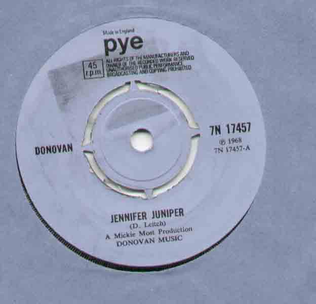 DONOVAN - JENNIFER JUNIPER 1968 B/W POOR COW 7N17457 - 7inch (SP)