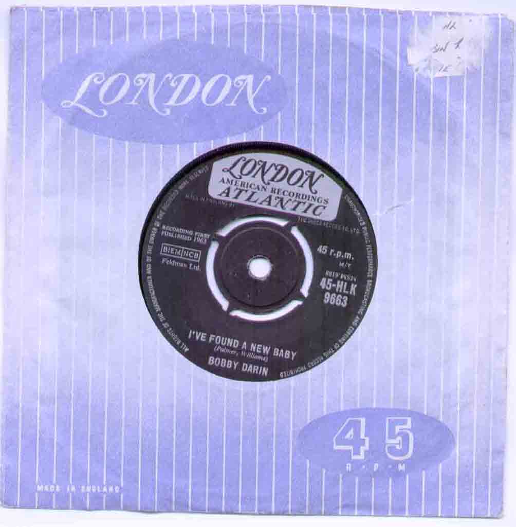 BOBBY DARIN - I'VE FOUND A NEW BABY B/W KEEP A WALKIN HLK9663 - 7inch (SP)