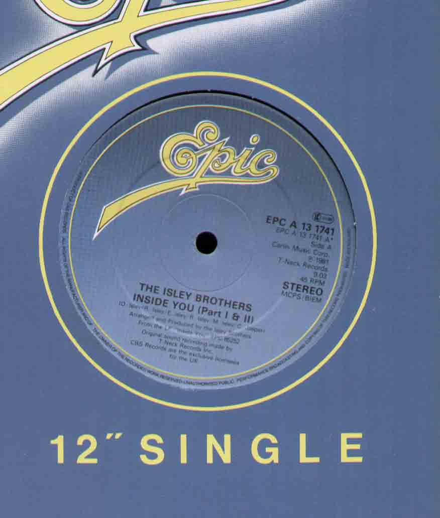 ISLEY BROTHERS - INSIDE YOU NEW UNPLAYED ORIGINAL 1981 9 MIN 03 VERSION PARTS 1 AND 2 - 12 inch 45 rpm