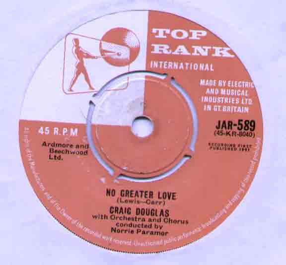 CRAIG DOUGLAS - NO GREATER LOVE 1961 B/W WE'LL HAVE A LOT TO TELL EXCELLENT CONDITION - 7inch (SP)