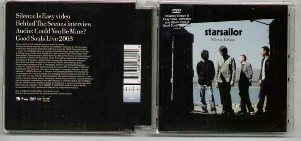 STARSAILOR - SILENCE IS EASY new unplayed 4 TRACK DVD SINGLE - DVD