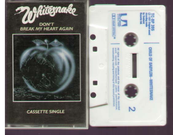 WHITESNAKE - DON'T BREAK MY HEART AGAIN RARE 2 TRACK SINGLE PICTURE SLEEVE - Tape