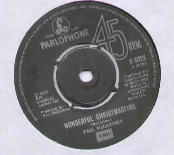 Paul McCartney Wonderful+Christmastime 7''